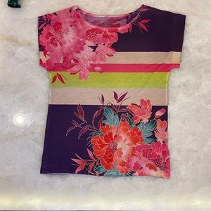 Bright Express Rhinestone/print top. Sz XSmall